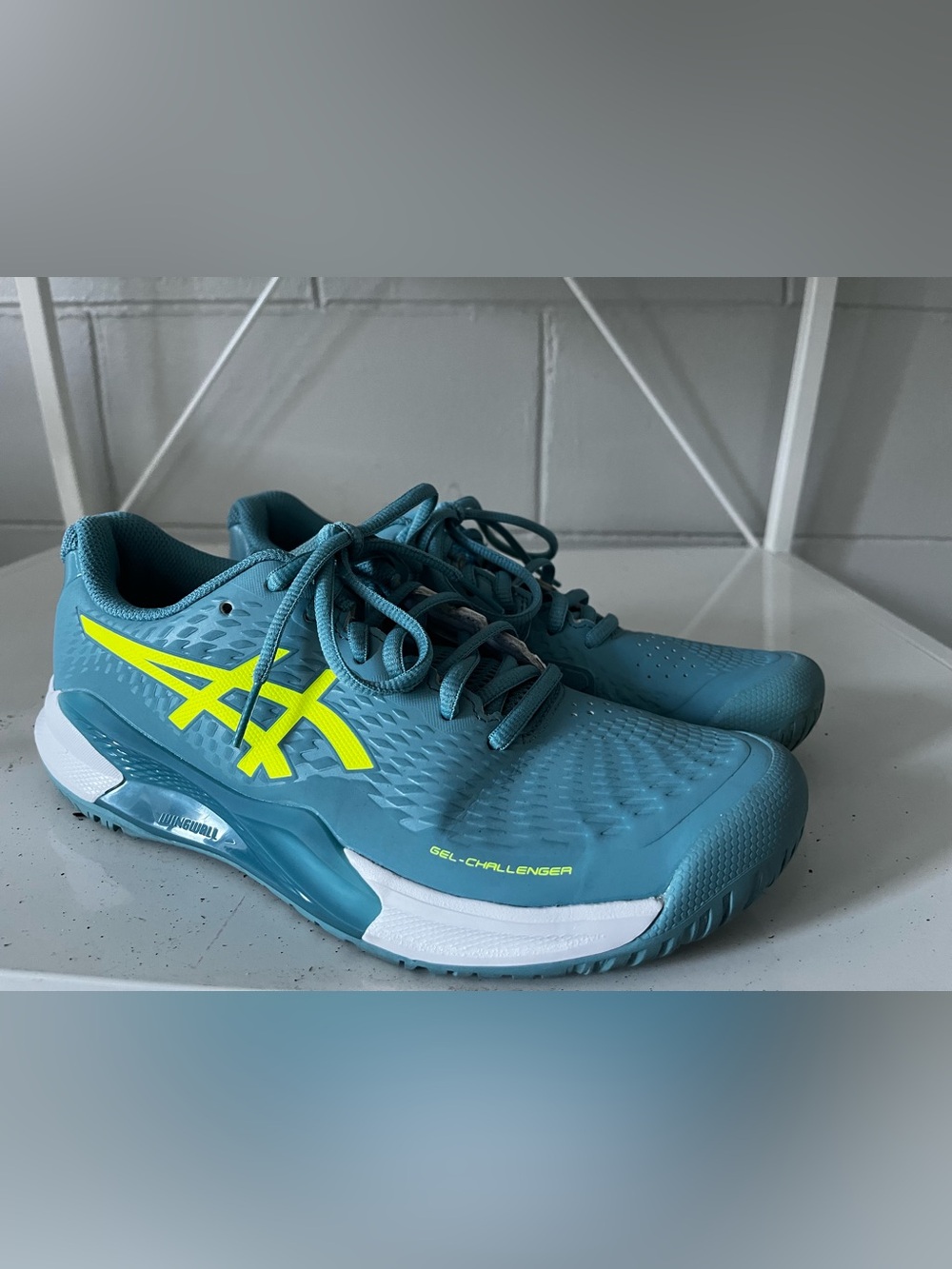 ASICS Women’s Gel-Challenger 14, 8.5, Teal and Neon Yellow